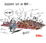 Au lendemain de la défaite aux municipales, Hollande contraint d'agir «vite et fort » - Dessin de Mutio