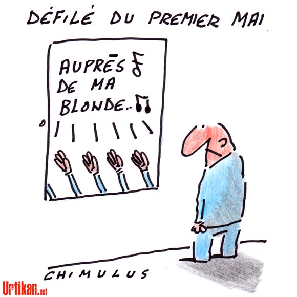 1er mai : Marine Le Pen déclare la guerre à «cette Europe» - Dessin de Chimulus
