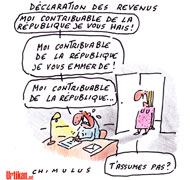 La déclaration de revenus, c'est maintenant ! - Dessin de Chimulus