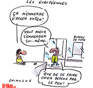 Vote du dimanche, on n'est pas là pour se faire emmerder - Dessin de Chimulus