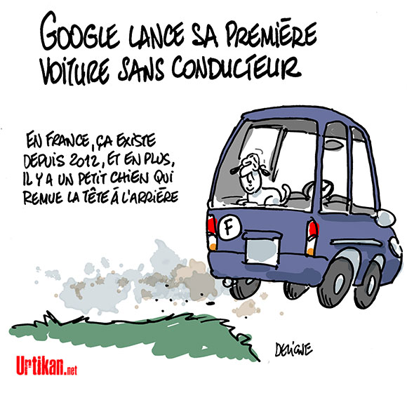 Technologie : Le Made in France surpasse Google - Dessin de Deligne
