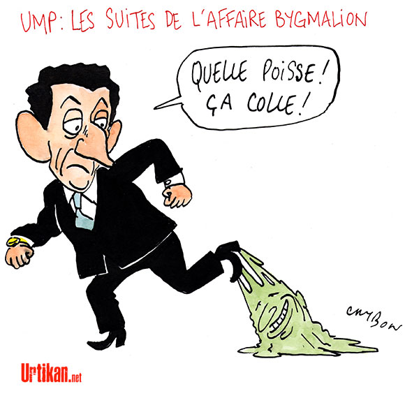 Affaire Bygmalion : les 42 meetings de Sarkozy auraient coûté 19 millions d’euros - Dessin de Cambon