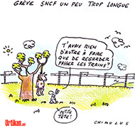 SNCF : 9e jour de grève - Dessin de Chimulus