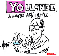 Hollande à nouveau sous les 20% - Dessin de Mutio