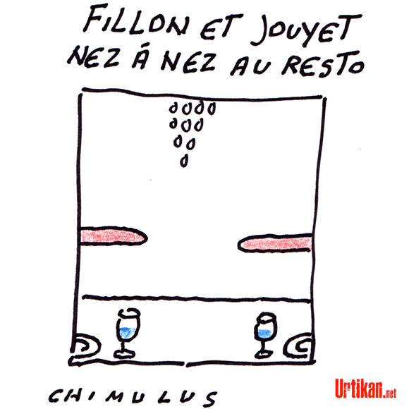 L'affaire Fillon-Jouyet tourne au scandale d'État - Dessin de Chimulus