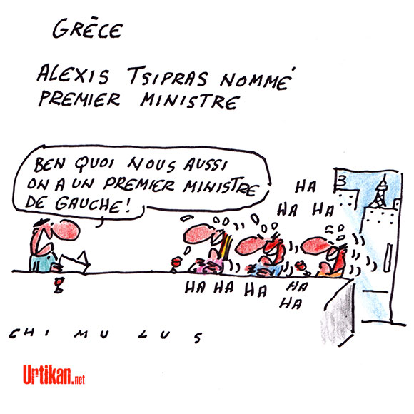 Alexis Tsipras fait espérer les Grecs - Dessin de Chimulus