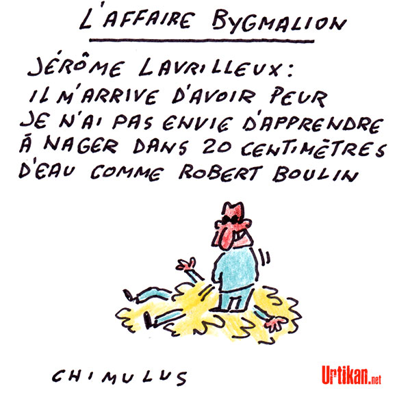 Bygmalion: Sarkozy n'attache "aucune crédibilité" aux propos de Lavrilleux - Dessin de Chimulus