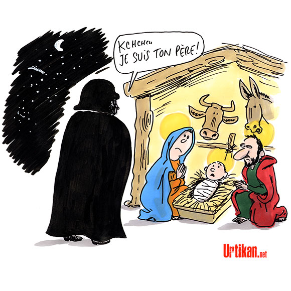 Noël : le père du Christ - Dessin de Cambon