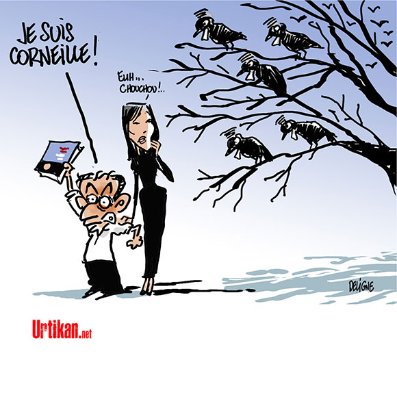 Nicolas Sarkozy cerné par la justice - Dessin de Deligne