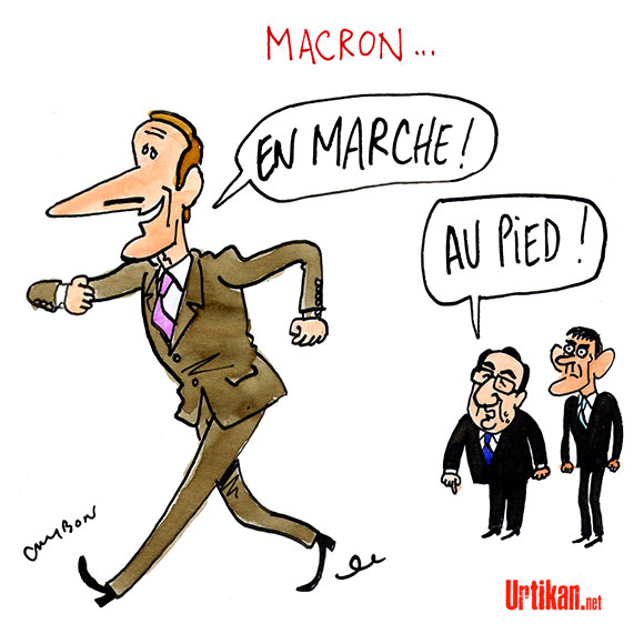 Hollande : Macron, ami ou ennemi ? - Dessin de Cambon