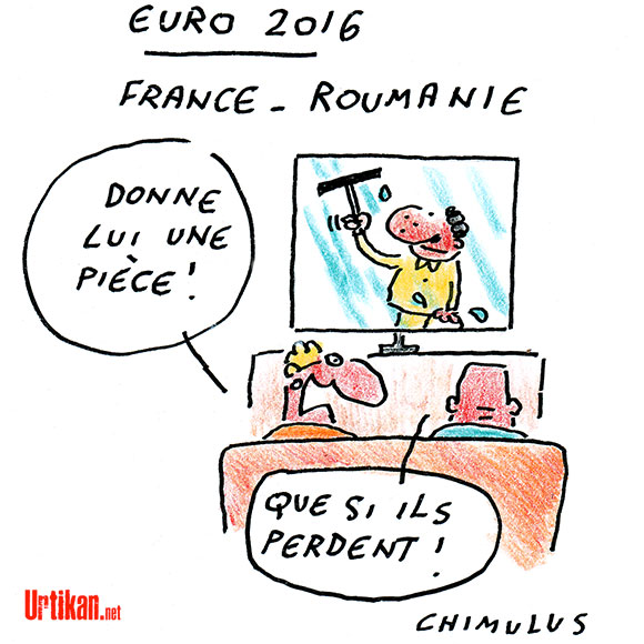 France - Roumanie : le calvaire du match d'ouverture pour le pays organisateur à l'Euro - Dessin de Chimulus