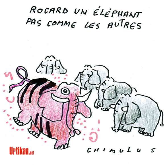 «Michel Rocard fut un rêveur réaliste» pour François Hollande - Dessin du Chimulus