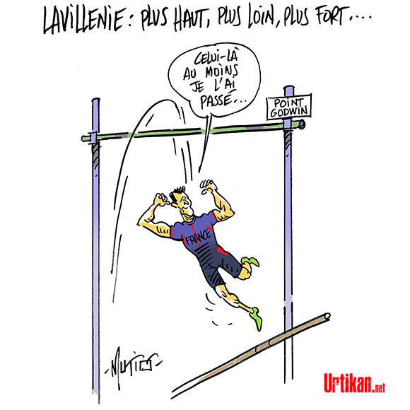 JO 2016 : Lavillenie se compare à Jesse Owens en 1936… puis s’excuse - Dessin de Mutio