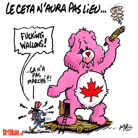 Le CETA, c'est fini: "Je suis très très triste vraiment", dit la ministre canadienne - Dessin de Mric