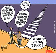 Réforme du chômage : le modèle social à la français mis à mal - Dessin de Mutio