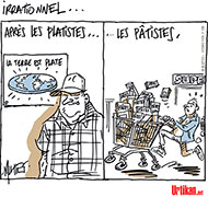 Peur du coronavirus : la ruée dans les supermarchés - Dessin de Mutio