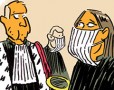 Malgré le déconfinement, la justice en France tourne au ralenti - Dessin de Mutio
