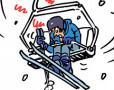 Grèves : faut ski faut ! - Dessin de Mutio